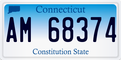 CT license plate AM68374