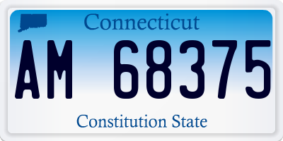 CT license plate AM68375