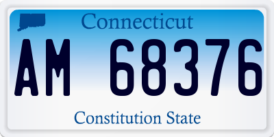 CT license plate AM68376