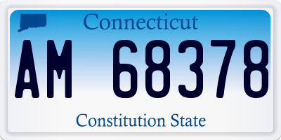 CT license plate AM68378
