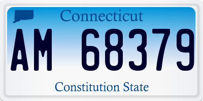 CT license plate AM68379