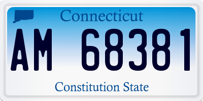 CT license plate AM68381