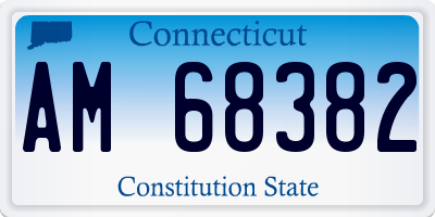 CT license plate AM68382