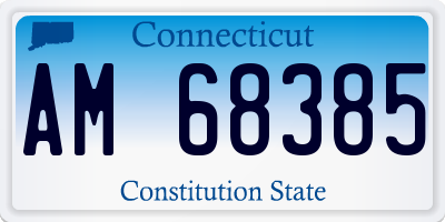 CT license plate AM68385