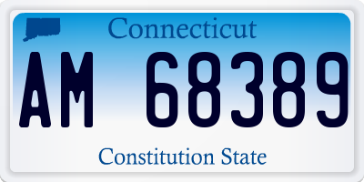 CT license plate AM68389