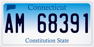 CT license plate AM68391