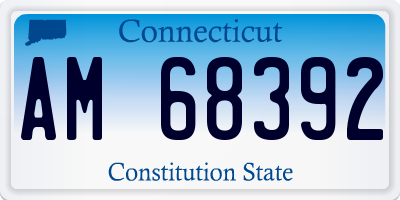 CT license plate AM68392