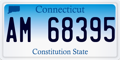 CT license plate AM68395