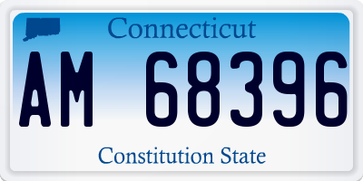 CT license plate AM68396