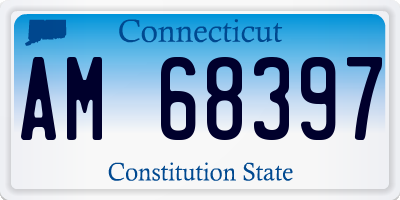 CT license plate AM68397