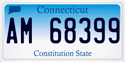 CT license plate AM68399