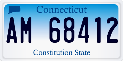CT license plate AM68412