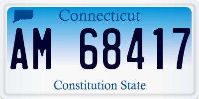 CT license plate AM68417