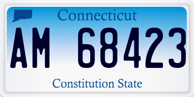 CT license plate AM68423