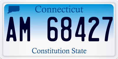 CT license plate AM68427