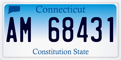 CT license plate AM68431
