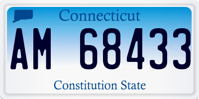 CT license plate AM68433