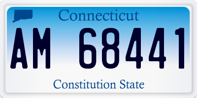 CT license plate AM68441