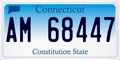 CT license plate AM68447