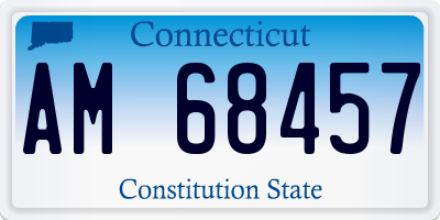 CT license plate AM68457