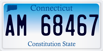 CT license plate AM68467