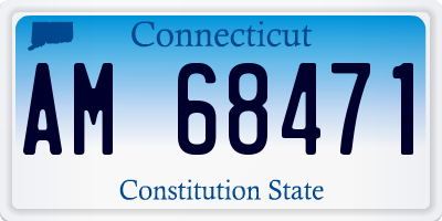 CT license plate AM68471