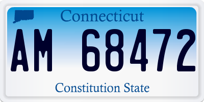 CT license plate AM68472