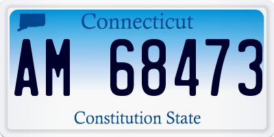 CT license plate AM68473