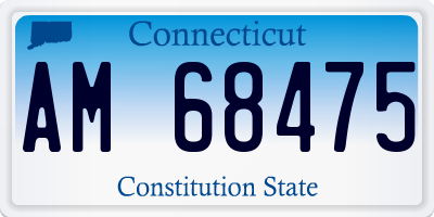 CT license plate AM68475