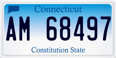 CT license plate AM68497