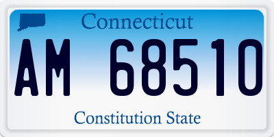 CT license plate AM68510