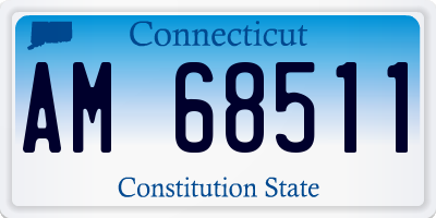 CT license plate AM68511