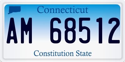CT license plate AM68512