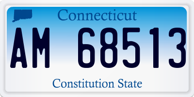 CT license plate AM68513