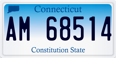 CT license plate AM68514