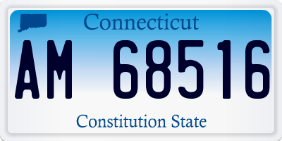 CT license plate AM68516