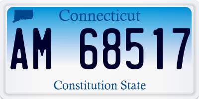 CT license plate AM68517