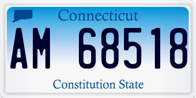 CT license plate AM68518