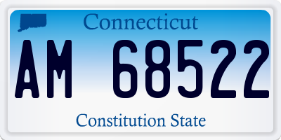 CT license plate AM68522