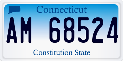 CT license plate AM68524