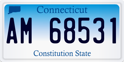 CT license plate AM68531