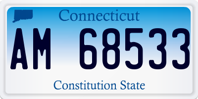 CT license plate AM68533