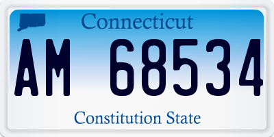 CT license plate AM68534