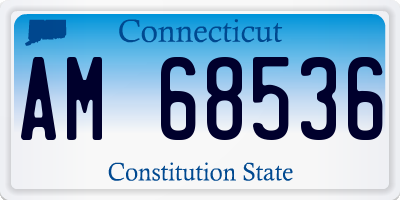 CT license plate AM68536