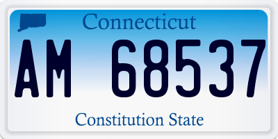 CT license plate AM68537