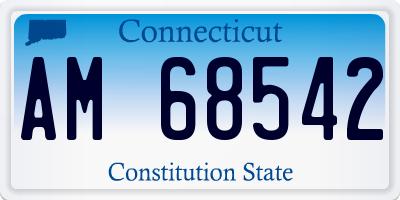 CT license plate AM68542