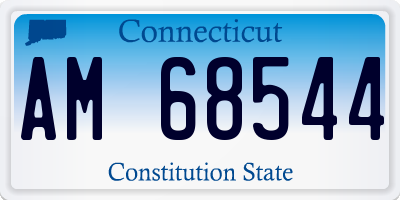 CT license plate AM68544