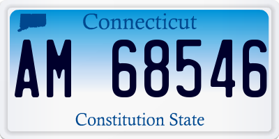 CT license plate AM68546
