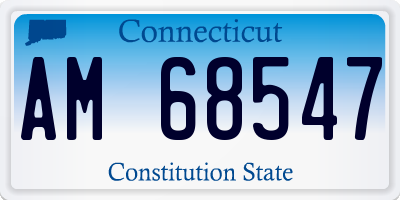CT license plate AM68547