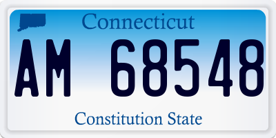 CT license plate AM68548